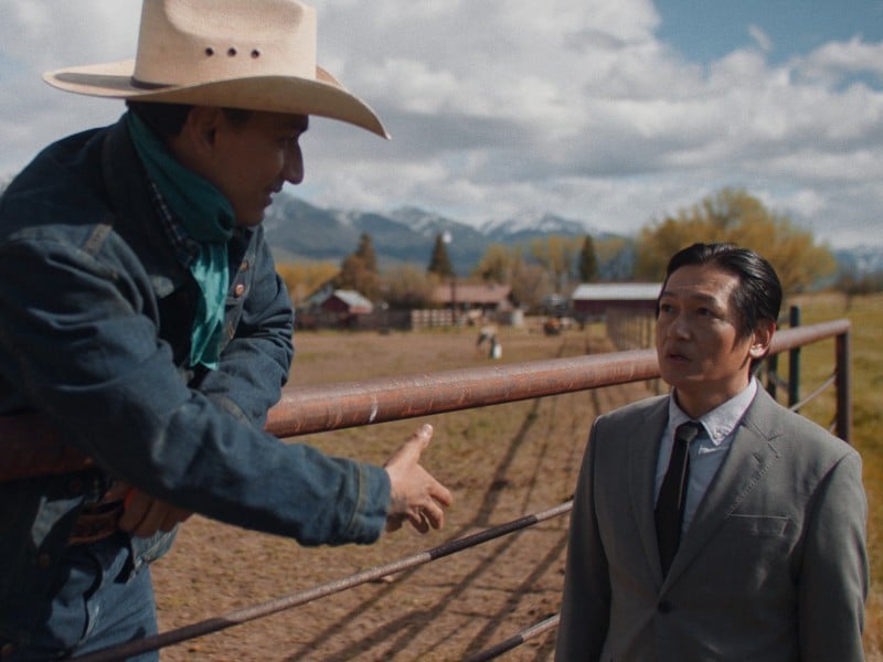 A still from the film "Tokyo Cowboy"